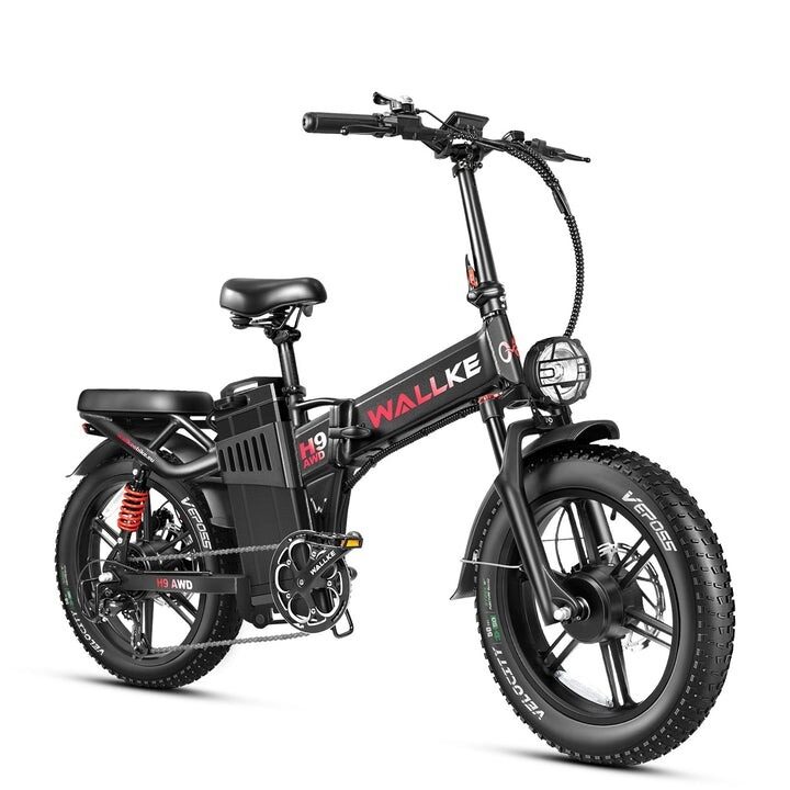 Wallke H9 AWD elektriskais velosipēds, 20x4" Off-Road, 250W, 48V Samsung 