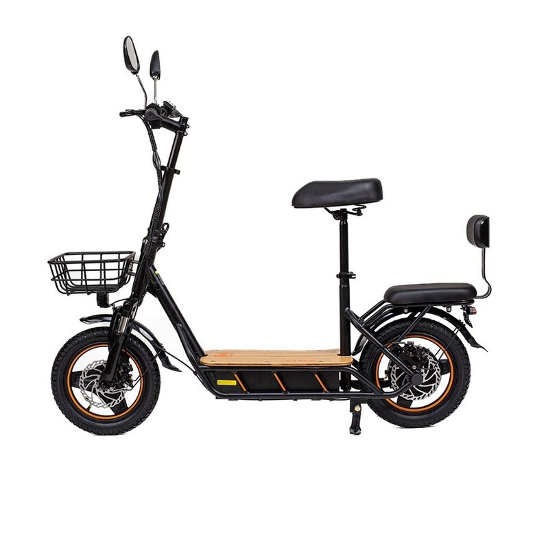 Kugoo Kirin (KuKirin) C1 Pro 26Ah Elektriskais skrejritenis ar sēdekli un bagāžnieku, 48V, 26Ah, 500W, 14" 