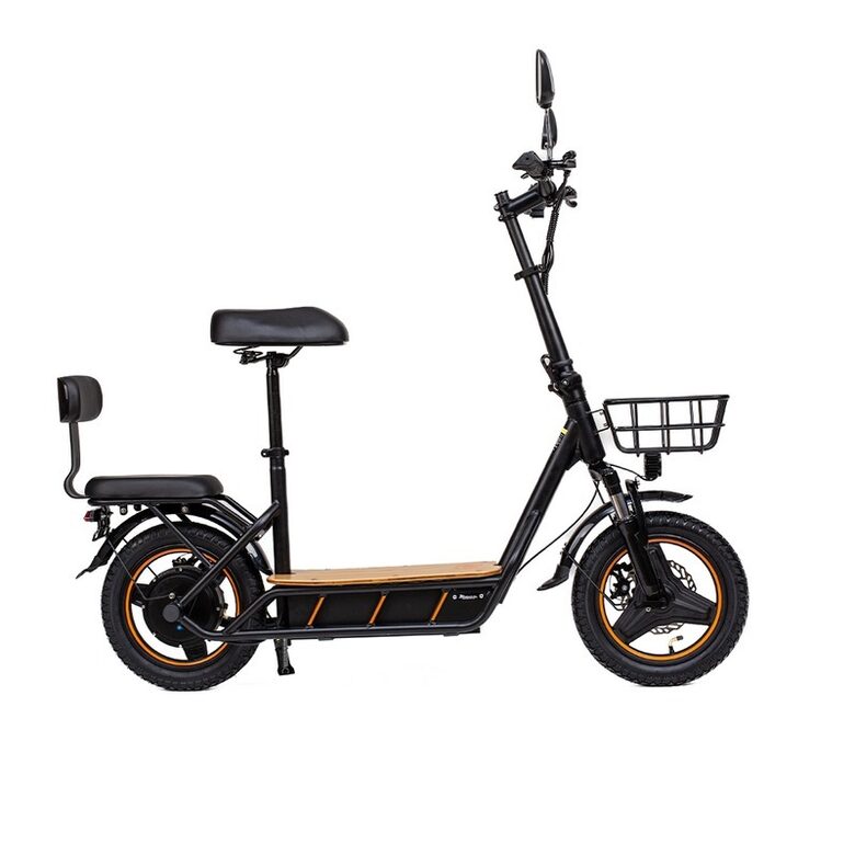 Kugoo Kirin (KuKirin) C1 Pro 26Ah Elektriskais skrejritenis ar sēdekli un bagāžnieku, 48V, 26Ah, 500W, 14" 