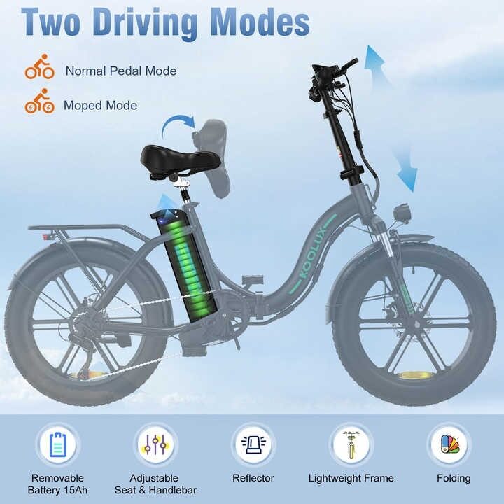 Koolux BK6S 4.0 Elektriskais velosipēds, 20x4", 500W, 48V 13Ah