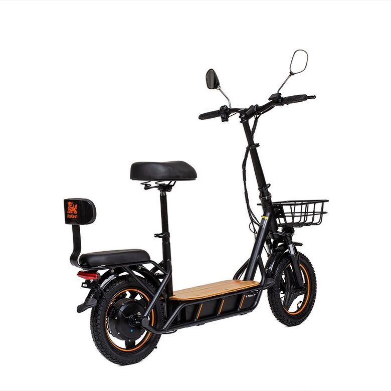 Kugoo Kirin (KuKirin) C1 Pro 26Ah Elektriskais skrejritenis ar sēdekli un bagāžnieku, 48V, 26Ah, 500W, 14" 