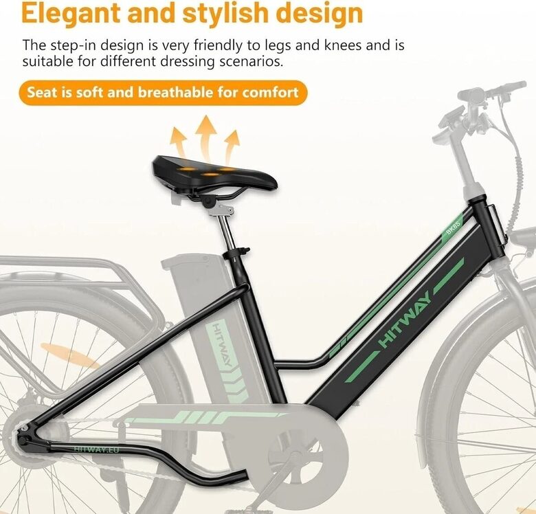 Hitway BK8SP Elektriskais velosipēds, 26x2.35", 250W, 36V 10.4Ah