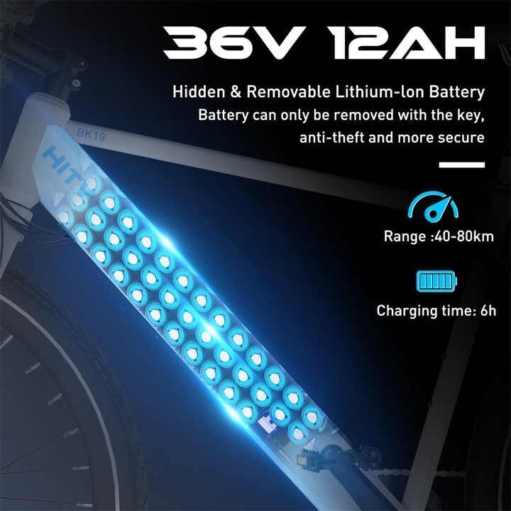 Hitway BK19 Elektriskais Velosipēds, 27.5x2.5", 350W, 36V 12Ah 