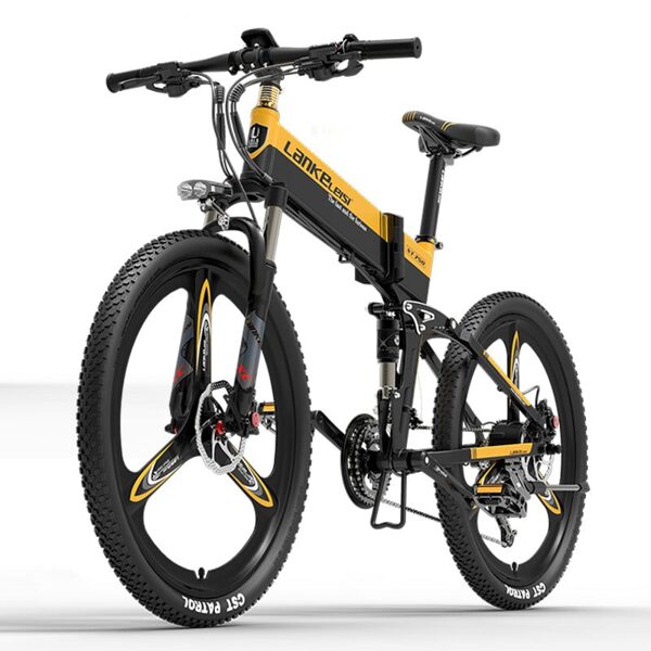LANKELEISI XT750 Sports Электрический велосипед, 20", 500W, 48V 12.8Ah, IP54
