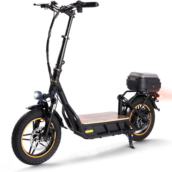 Kugoo Kirin (KuKirin) C1 Pro 2023 Электрический скутер с сиденьем и корзиной, 48V, 25Ah, 500W, 14" 