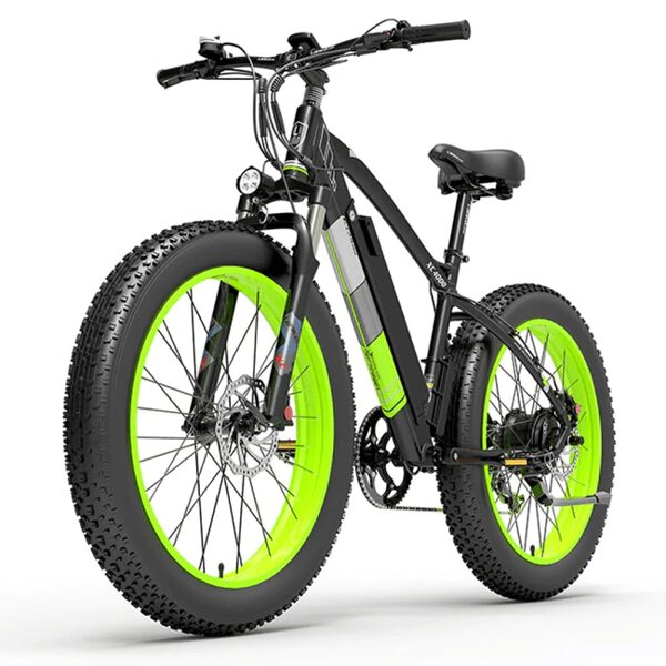 LANKELEISI XC4000 Электрический велосипед, 26x4", 1000W, 48V 17.5Ah, IP54